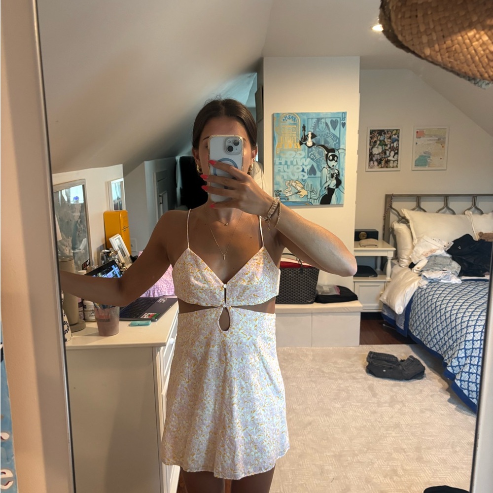 Floral White Dress